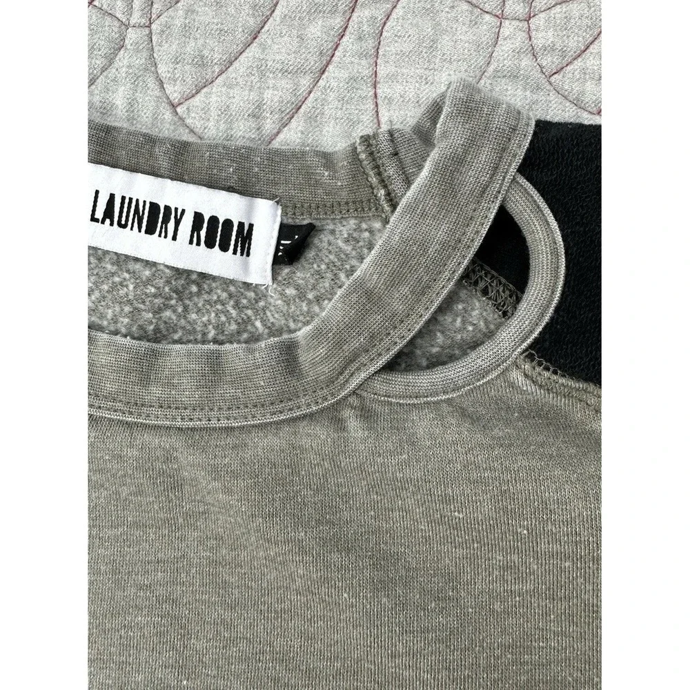 The‎ Laundry Room Raglan Sleeve Ultra Soft Crewneck Two Tone Hoodie / XL